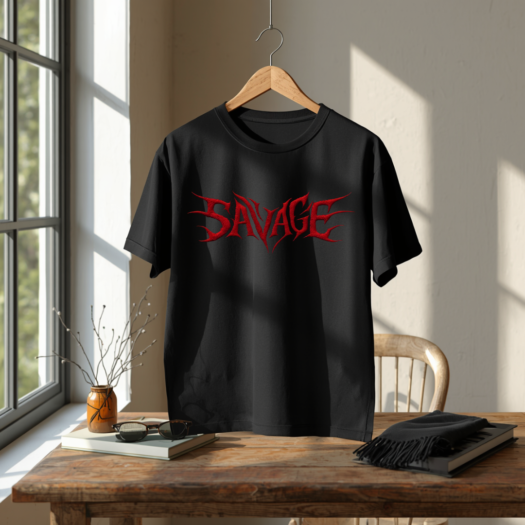 Black Oversized Classic T-Shirt (Savage)