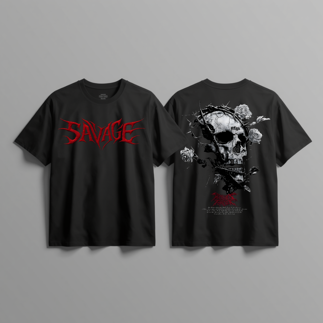 Black Oversized Classic T-Shirt (Savage)